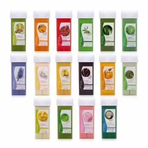 Private Label Soft and Hot Roll on Wax Cartridge Roller Hair Removal Wax Depilatory Honey Wax for Men and Women Body Bikini Legs