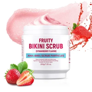 Private Label Strawberry Body Scrub Exfoliating Moisturizing Brightening Smooth Skin Sugar Scrub for Body Care