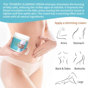 Private Label Turmeric Slimming Cream Body Contouring Massage Cream Warming Moisturizing Cellulite Care OEM ODM