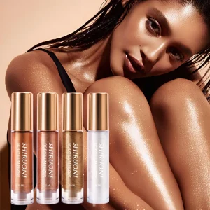 Private Label Vegan Body Care Shimmer Gel Highlighter Natural Shiny Skin Glowing Brightening