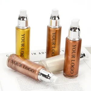 Private Label Vegan Glitter Body Glow Face Makeup Cosmetics Long Lasting Body Shimmer Oil Liquid Highlighter
