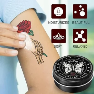 Private Label Vegan Herbal Tattoo Aftercare Balm Color Enhance Body Moisturizer Brightening 40g