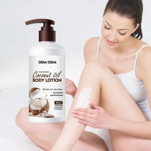 Private Label Virgin Moisturizing Nourishing Lightening Natural Skin Whitening Body Lotion Coconut Oil Cream Body Lotion