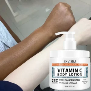Private Label Vitamin C Jojoba Oil Niacinamide Intensive Brightening Face Body Cream Lotion for Dark Skin Spots OEM