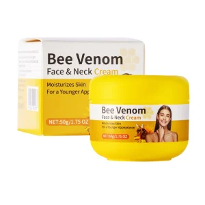 Private Label Women Neck Roller Bee Venom Cream Lines Beauty Collagen Smoothing and Lightens Neck Firming Cream for Neck Care