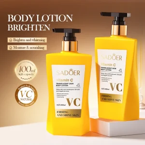 Private Labels Vitamin C Translucent Skin Body Lotion Cream Brightening Nourishing Hydrating for Long Lasting Fragrance
