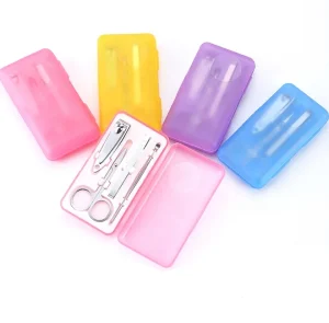 Professional 4pcs Stainless Steel Manicure Set Portable Mini Travel Nail Clipper Pedicure Tool Kit for Gift & Promotion