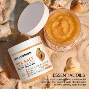 Professional Body Care Exfoliating Sea Salt Body Scrub with Essential Oil for All Skin Types
