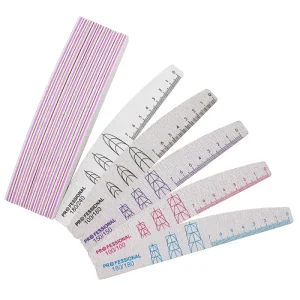 Professional Disposable Emery Nail File Multiple Grit 100 150 180 240 Double Sided Wooden Nail Sanding Files Manicure Tools