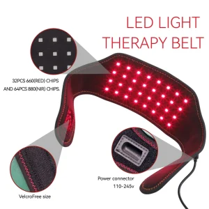 Professional LED Neck Therapy Wrap 660nm 850nm Light Therapy Device for Clinic Use with Pulse Mode