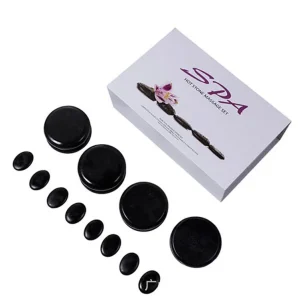 Professional Natural Hot Stone Massage Kit Energy Stones for Heating Pain Relief Salon & Spa Beauty Therapy Equipment