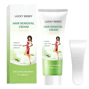 Professional Permanent Herbal Depilatory Cream Vitamin E Nourishing for Hydrating Hair Removal Body Face for Sensitive Skin