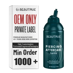 Professional Piercing Aftercare Fine Mist Saline Spray Ear Nose Navel Tattoo Healing Sensitive Skin Hygiene Care