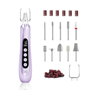 Professional Portable LED Display Manicure Pedicure Set with 10 Speed Adjustable Cordless Electric Nail Drill Machine Nail Lamp
