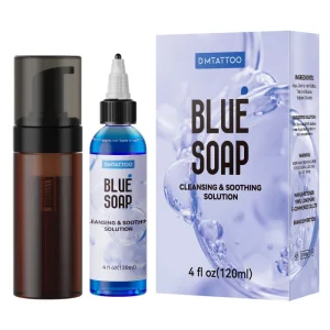 Professional Tattoo Cleaning Blue Liquid Soap for Tattoo Aftercare and Disinfection for Body Art Tattoos