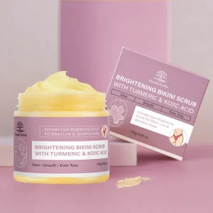 Professional Turmeric Bikini Body Scrub for Sensitive Skin Brightening Intimate Area Scrub for Underarm Inner Thigh