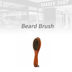 Professional Vintage Solid Wood Men’s Beard Brush Boar Bristle Styling Brush Barbershop Moustache Cleaning