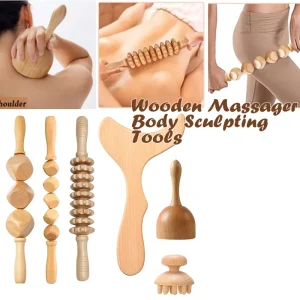 Professional Wood Therapy Massage Tool Kit Lymphatic Drainage Massage Maderoterapia Kit Wood Therapy Massage Tools