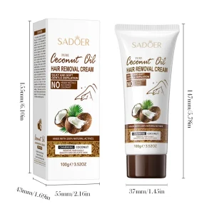 Pure Coconut Oil Depilatory Cream Mild Depilatory Product for Cleaning Underarms and Legs in Summer