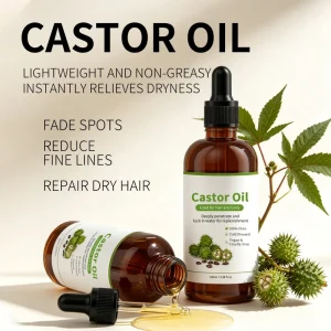 Pure Essential Oil 100% Natural Organic Cold Pressed Body Serum Spa Body Massage Oil Castor
