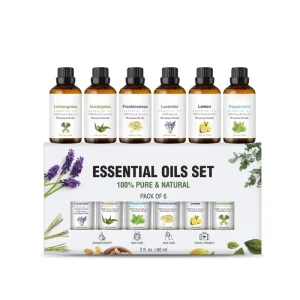 Pure Essential Oils Set 100% Pure Natural Essential Oil for Diffusers Aromatherapy Candle Humidifiers Gifts