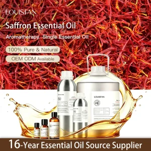 Pure Natural Organic Therapeutic Saffron Essential Oil Bulk China 500ml for Aromatherapy Aroma Massage Skincare Oils