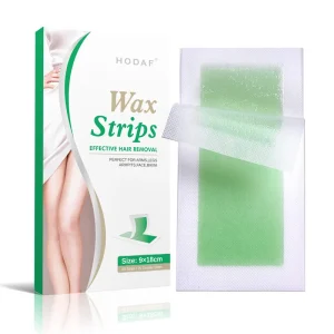 Ready to use Depilatory Wax Strip Set with Finishing Wipes for Sensitive Skin Body Legs Arms and Underarms