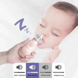 Rechargeable Silicone Baby Electric Nasal Aspirator Quiet 3 Suction Levels BPA Free Nose Cleaner Newborns Toddlers DQ22