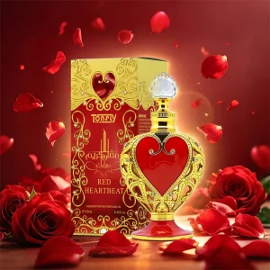 Red Heart Perfume Oil 15ml Ebony Scent Floral and Fruity Fragrance Women’s Middle Eastern Style Rich Aroma