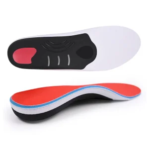 Red Heavy-Duty 220+ Lbs Pain Relief Orthotics High-Arched Support Insoles PU Material Men Women Flat Feet Absorb Shock Orthotic