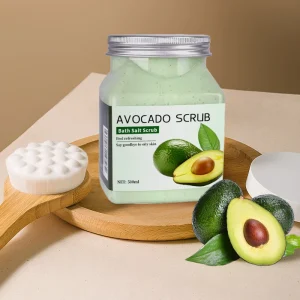 Refreshing Avocado Body Scrub Mild Formula Clean Greasy Residue for Shoulder Back Full Body Weekly Exfoliating Skin Care Goods