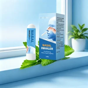 Refreshing Mint Nasal Inhaler with Free Breathing for Relieve Nasal Congestion Aromatherapy Stick Nose Care OEM