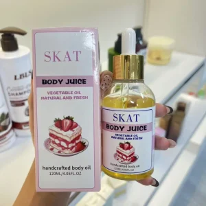 Refreshing Non Sticky Aromas Lubricate Body Juice Shimmer Oil Glitter Private Label Gold Strawberry Smell Oil