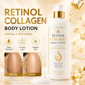 Retinol Collagen Nourishing Body Skin Lotion Highly Moisturizing Anti Aging Firming Radiant Hydrating Daily Milk