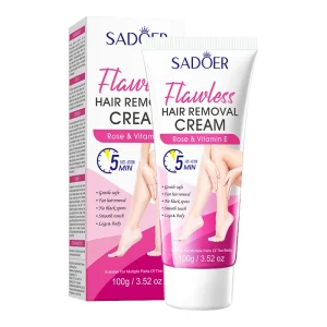 Rose Scented Hair Removal Cream for Underarm and Body Smooth Skin in Minutes