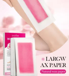 Rose Whitening Hair Removal Wax Strips 20pcs Fast Gentle Beeswax for Arms Legs Bikini Full Body 3 Second No Stubble Smooth Skin
