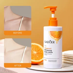 SADOER Beauty Body Cream Smooth Moisturizing and Nourishing Body Milk Vitamin C Whitening Body Lotion for Black Skin