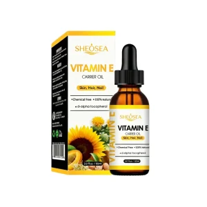 SHEOSEA Vitamin E Carrier Oil 100 Natural D Alpha Tocopherol Chemical Free Moisturizing Oil for Skin Hair Nail Care 60ml