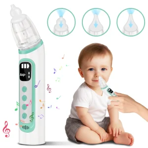 Safe Electric Baby Nasal Aspirator Built in Music Lioht ABS Nose Cleaner Booger Remoyal Nose Irrigation Automatic Nose Cleaner