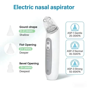 Safe Electric Baby Nasal Aspirator Built in Music Lioht ABS Nose Cleaner Portable USB Battery Powered Booger Remoyal