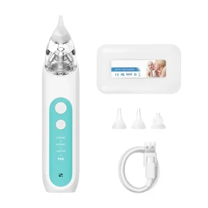 Safe and Efficient Baby Nasal Cleaner With Music Low Noise 3 Suction Strengths Portable Children’s Nasal Aspirator Snot Sucker