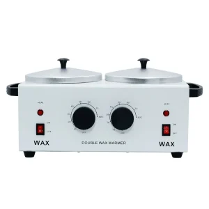 Salon Spa Electric Portable Hand Held Depilatory Waxing Heater Warmer Aluminum Double Wax Melting Pot for Hair Removal