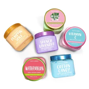 Scrub OEM Organic Moisturizing Healthy Glow Body Polish Salt Exfoliating Whitening Face Body Scrub Shea Sugar Scrubs
