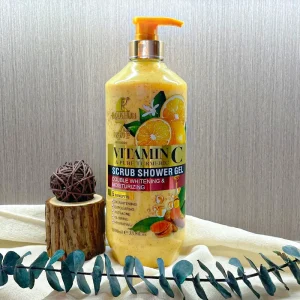 Scrub Shower Gel Vitamin C Papaya Gluata Berry Shea Butter Hydrating Cleaning Shower Bath