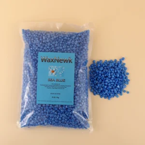 Sea Blue Wax 2.2LB Rosin Free Glittery Wax Beads 1kg Depilatory Hard Hypoallergic Wax Bean Body Armpit Hair Removal
