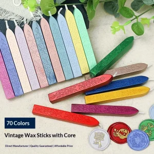 Sealing Wax Sticks with Wicks Wax Seal Sticks for Wax Seal Stamp Wedding Invitations Christmas Gift Wrapping Envelops Sealing