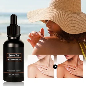 Self Taning Lotion Orgnic Body Shimmer Oil Taning Oil for Dark Glowing Skin