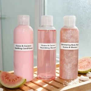 Set of 3 Shampoo Conditioner Shower Gel Sulfate Free Coconut Oil Moisturizing Body Wash Bath Set OEM