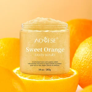 Shea Butter Scrub Body Wash Exfoliating Natural Sweet Orange Whipped Body Scrub