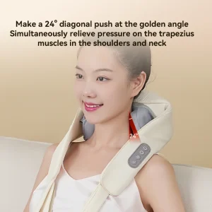 Shiatsu Back and Neck Massager Cordless Shoulder Massager with Heat Upgraded Shoulder Back Massage Neck & Shoulder Massager
